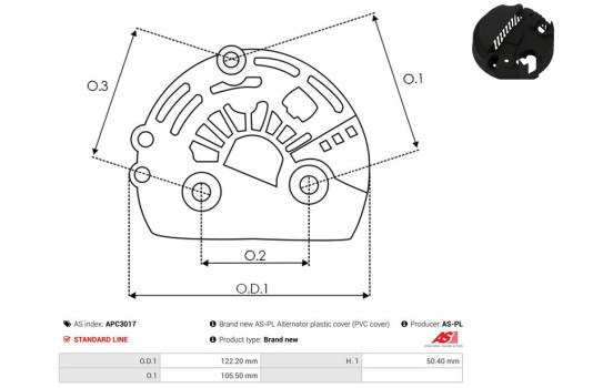 Protective cover, alternator/dynamo, Image 2