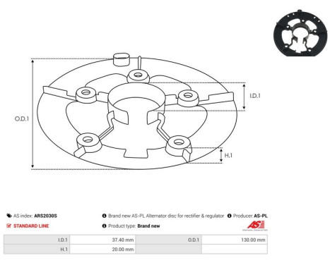 Repair kit, alternator, Image 2