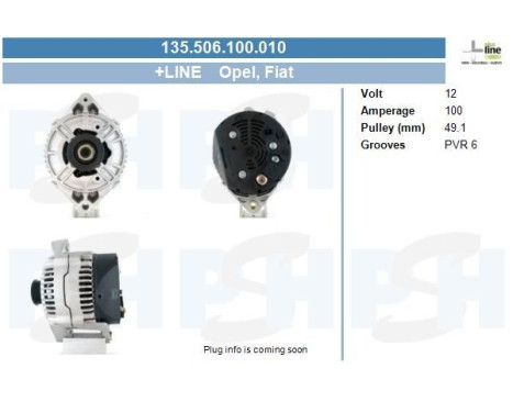 Alternator 135.506.100.010 PlusLine