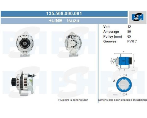 Alternator 135.568.090.081 PlusLine