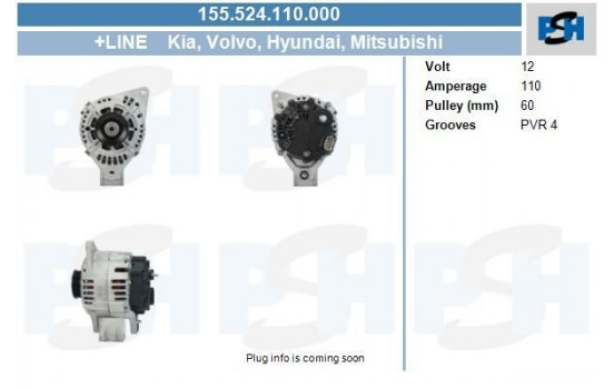 Alternator 155.524.110.000 PlusLine