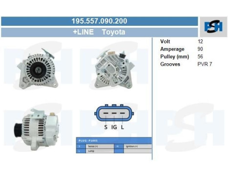 Alternator 195.557.090.200 PlusLine