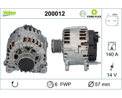 Alternator 200012 Valeo, Image 5
