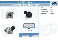 Alternator 215.525.120.014 PlusLine