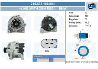 Alternator 215.533.150.004 PlusLine