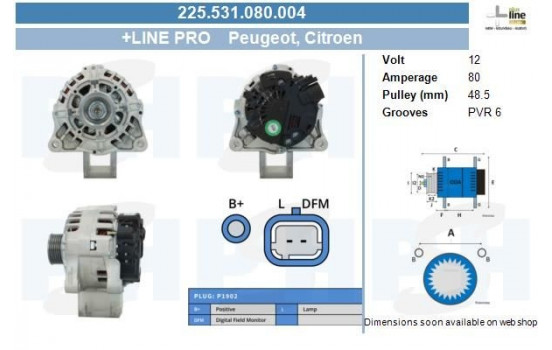 Alternator 225.531.080.004 PlusLine