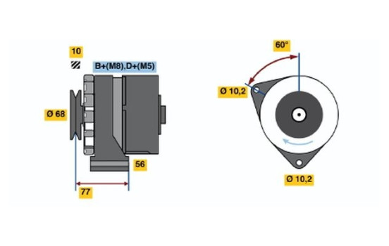 Alternator 3314 Bosch