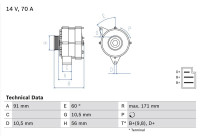 Alternator 3381 Bosch