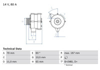 Alternator 3412 Bosch