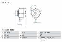 Alternator 3423 Bosch