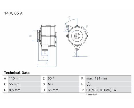 Alternator 3423 Bosch