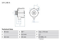 Alternator 3471 Bosch