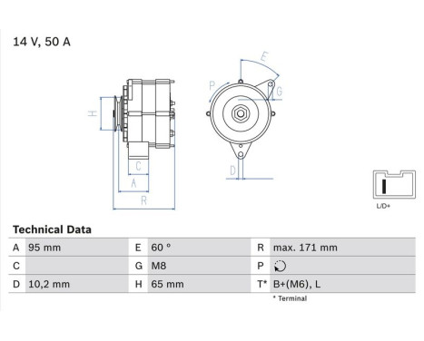 Alternator 3483 Bosch