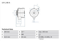 Alternator 3679 Bosch