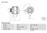 Alternator 3837 Bosch
