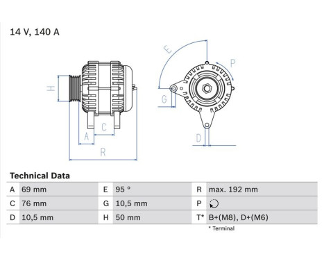 Alternator 3900 Bosch