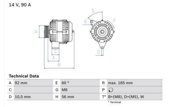 Alternator 4018 Bosch