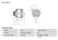 Alternator 4038 Bosch