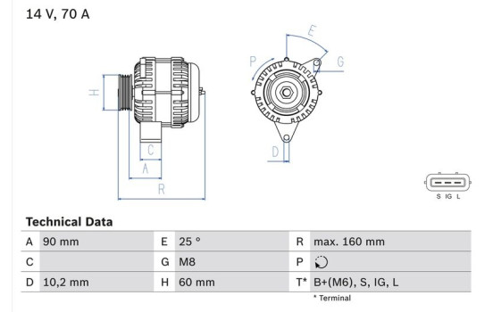 Alternator 4046 Bosch