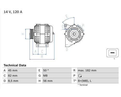 Alternator 4115 Bosch, Image 2