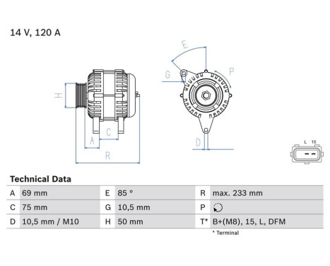 Alternator 4181 Bosch, Image 4