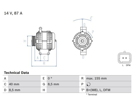 Alternator 4272 Bosch, Image 2