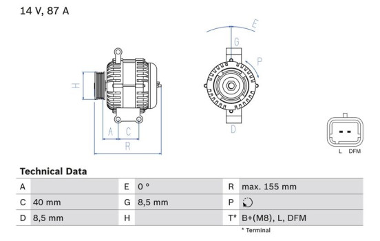 Alternator 4272 Bosch, Image 2