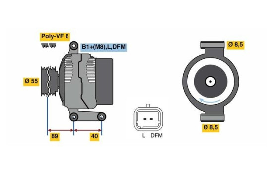 Alternator 4272 Bosch, Image 3