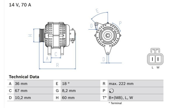 Alternator 4310 Bosch