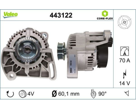 Alternator 443122 Valeo