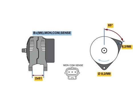 Alternator 4465 Bosch, Image 3
