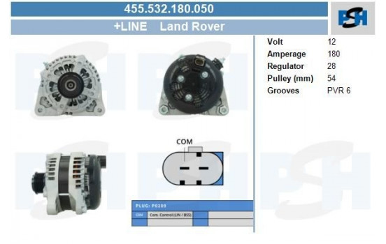 Alternator 455.532.180.050 PlusLine