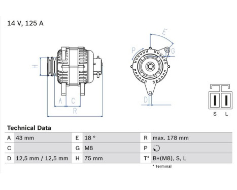 Alternator 4561 Bosch, Image 2