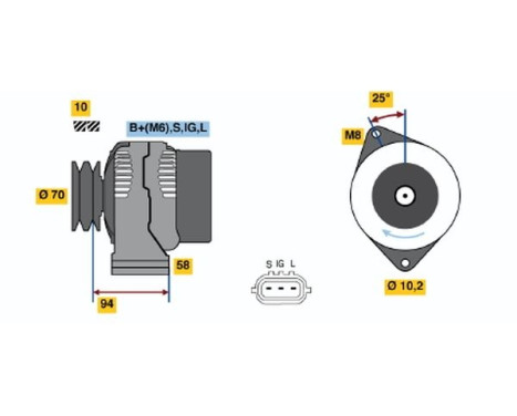 Alternator 4589 Bosch, Image 3