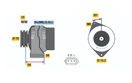 Alternator 4589 Bosch, Image 3