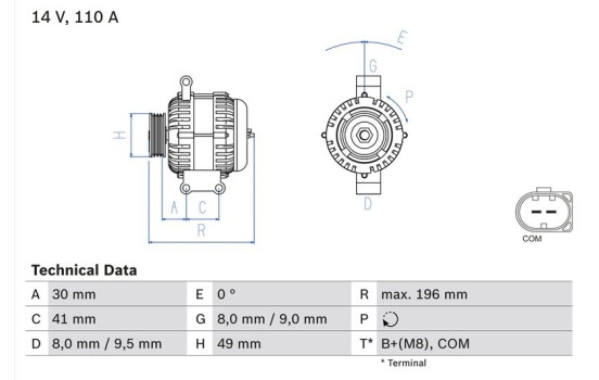 Alternator 4613 Bosch, Image 2