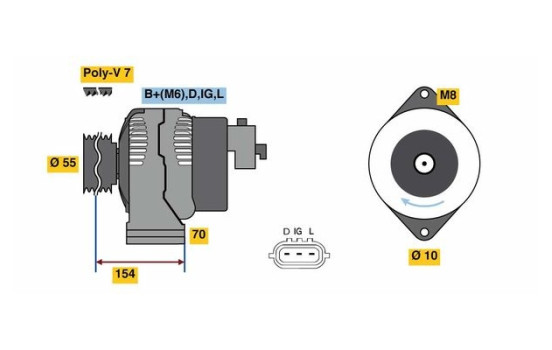 Alternator 4654 Bosch