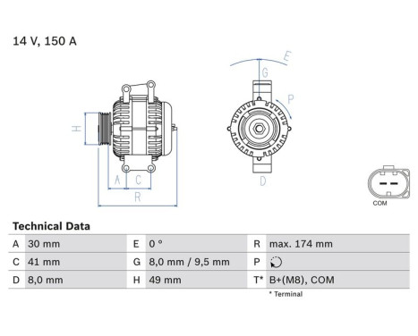 Alternator 4724 Bosch, Image 4