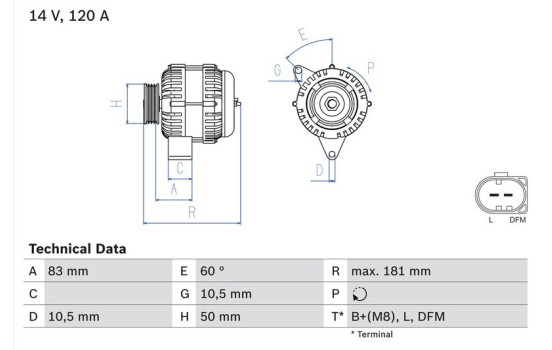 Alternator 4753 Bosch, Image 2