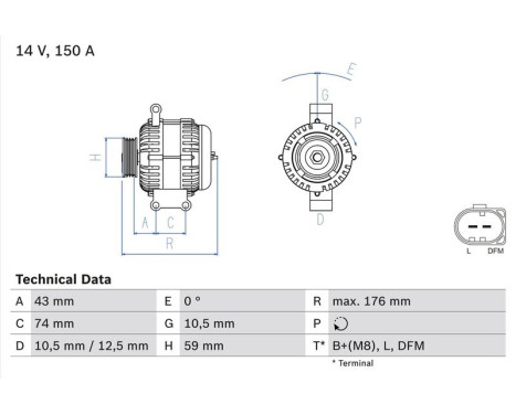 Alternator 4792 Bosch, Image 2
