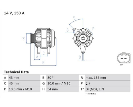Alternator 4796 Bosch, Image 2