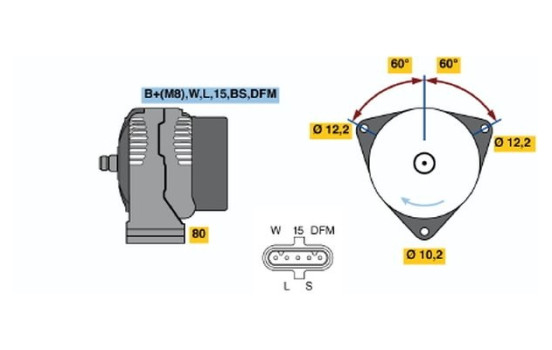 Alternator 4811 Bosch, Image 3