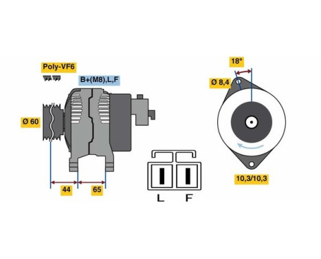 Alternator 4830 Bosch, Image 3