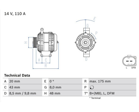 Alternator 4875 Bosch