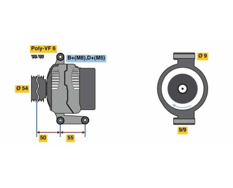 Alternator 4877 Bosch, Image 2