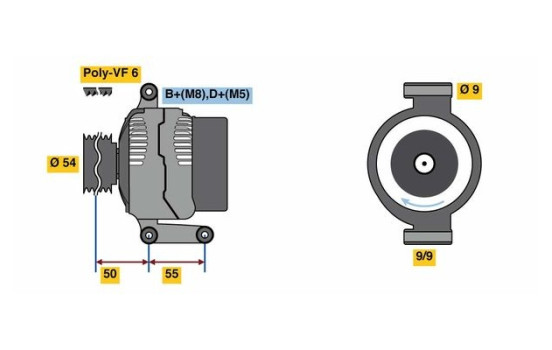 Alternator 4877 Bosch, Image 2