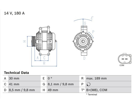 Alternator 4884 Bosch, Image 2