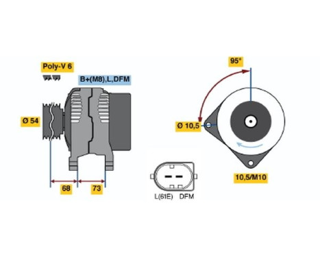 Alternator 4892 Bosch, Image 6