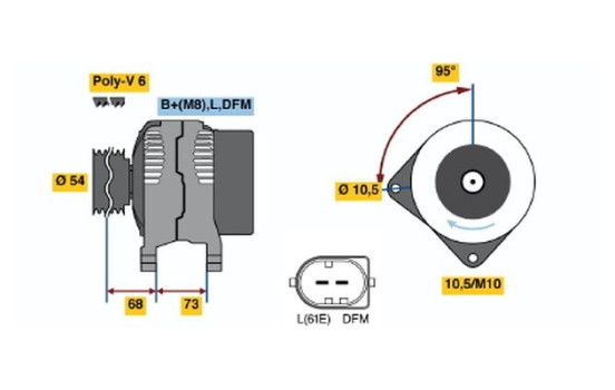 Alternator 4892 Bosch, Image 6