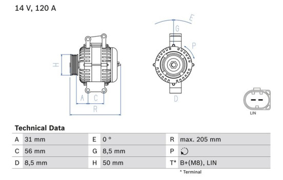 Alternator 4901 Bosch, Image 2